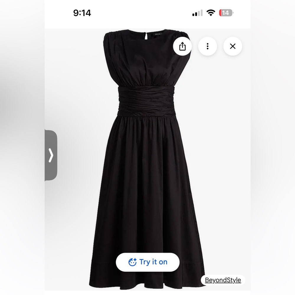 BeyondStyle Black Ruched-Waist Maxi Skirt